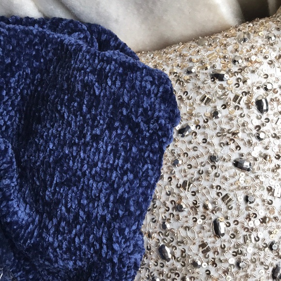 LAST Royal Blue Long super soft chenille cardigan - Picture 5 of 8